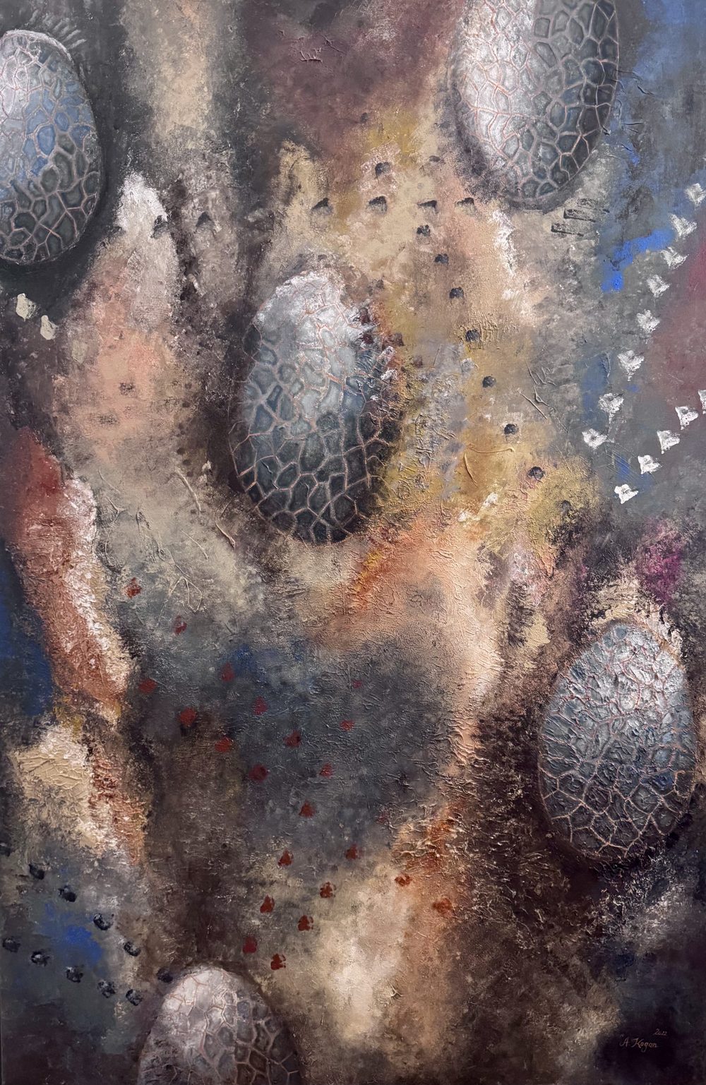 The Big Bang, 2022 – Acryl, organische Textur- und Materiemalerei auf Leinwand